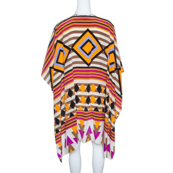 Issa Multicolor Printed Silk Kaftan Tunic ( Free Size ) - Picture 3 of 4